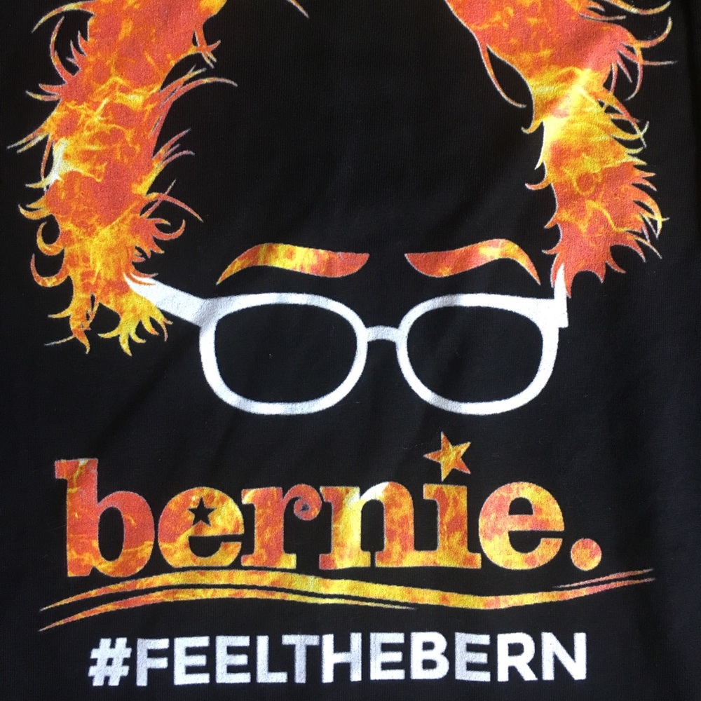 Mens T Shirt Bernie Sanders Feel the Bern Black